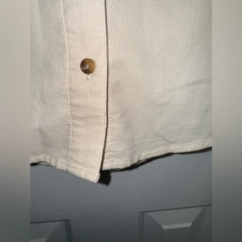 Corduroy! NEW Girl's Art Class Ivory Soft Corduroy Button Up Long Sleeves Shirt - Picture 8 of 14